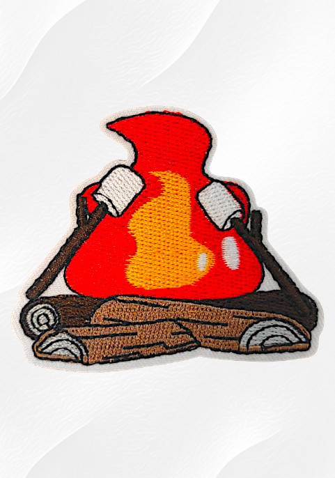 Бродиран пач за дрехи текстил и тениски - Огън