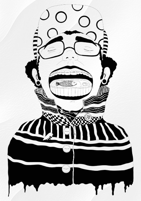 Риба бяла тениска