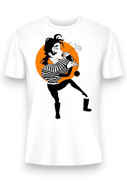 Гърлена чакра - бяла тениска