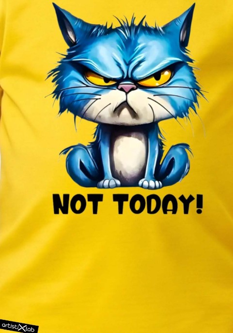 Детска тениска Сърдито коте Not Today
