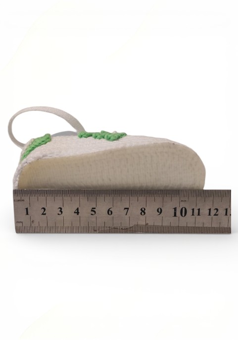 Маратонки бебешки бели със зелено