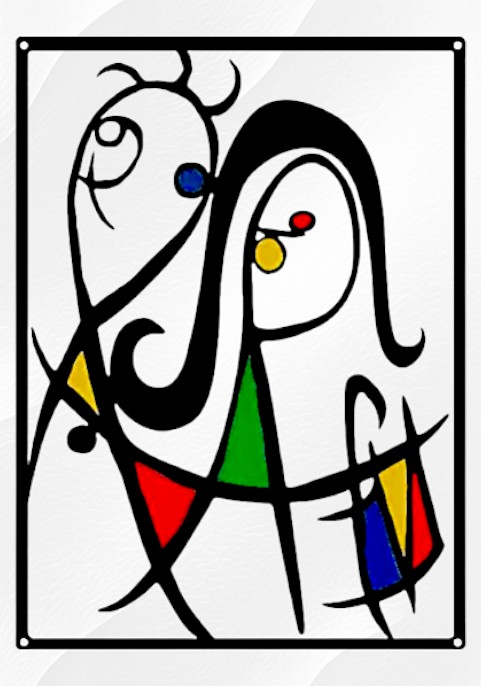 Метална абстрактна табела Двойник Метална абстрактна табела Двойник