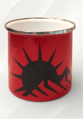 Червено метално канче 12