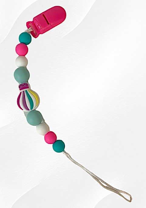 Персонализирани бебешки силиконови залъгалки и гризалки цветен балон