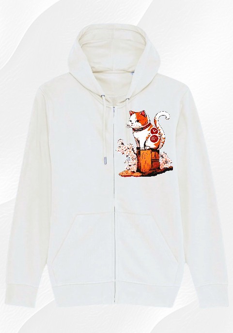 Суитшърт с цип - Японско коте