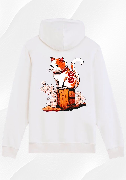 Суитшърт с цип - Японско коте