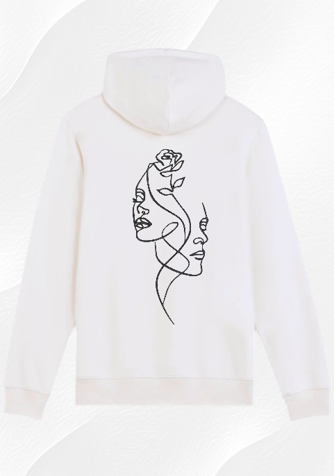 Суитшърт с цип - Две женствени лица