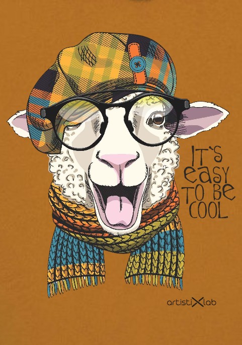 Суитшърт Охра - Агне с шал