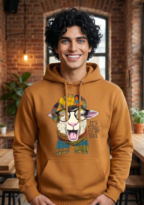 Суитшърт Охра - Агне с шал