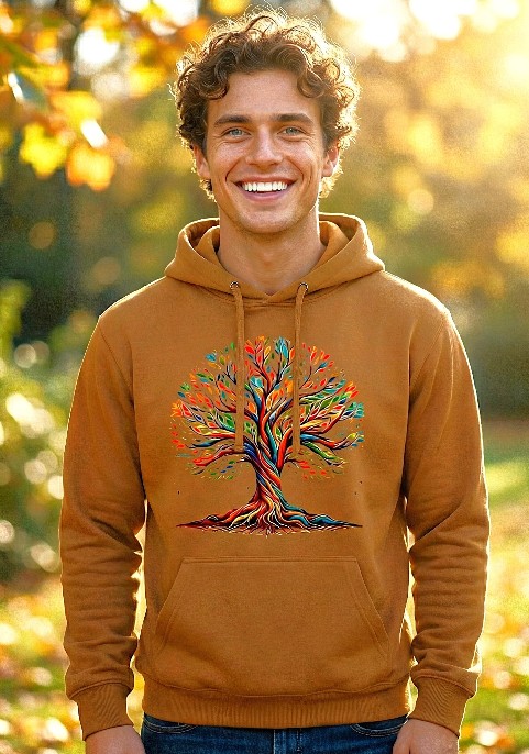 Суитшърт Охра " Дървото на живота"