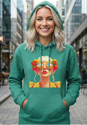 Суитшърт Ментово зелено "Ягодка"