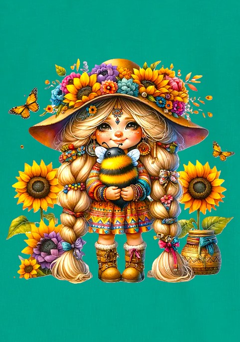 Суитшърт Ментово зелено с цип "Момиченце"