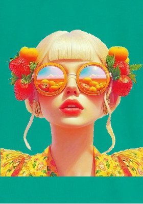 Суитшърт Ментово зелено "Ягодка"