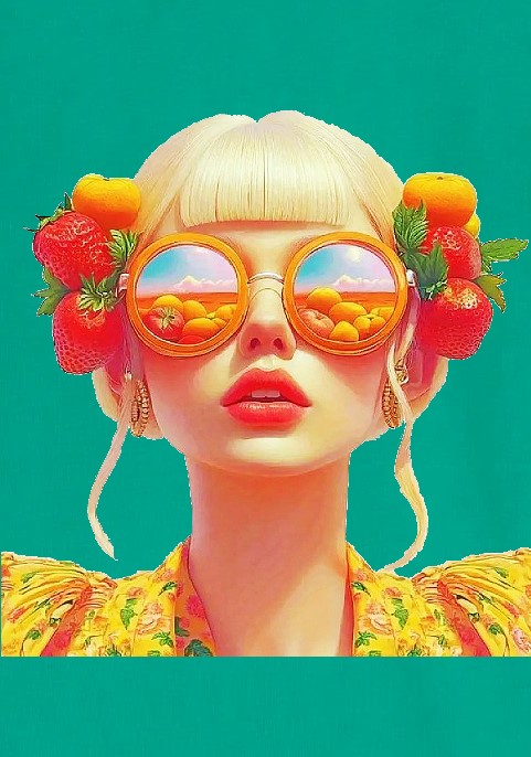 Суитшърт Ментово зелено "Ягодка"