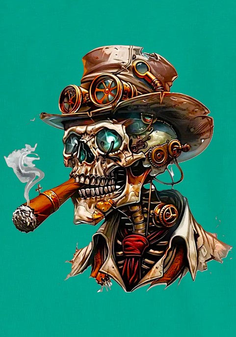 Суитшърт Мента "Скелет с лула"