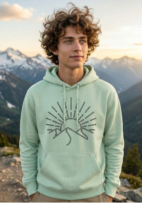 Суитшърт Стийм грийн  "Планинка 3"