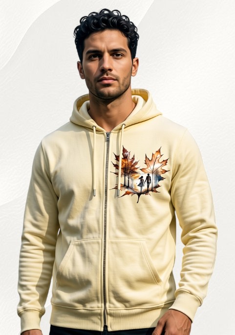 Суитшърт жълт с цип Есен