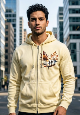 Суитшърт жълт с цип Есен