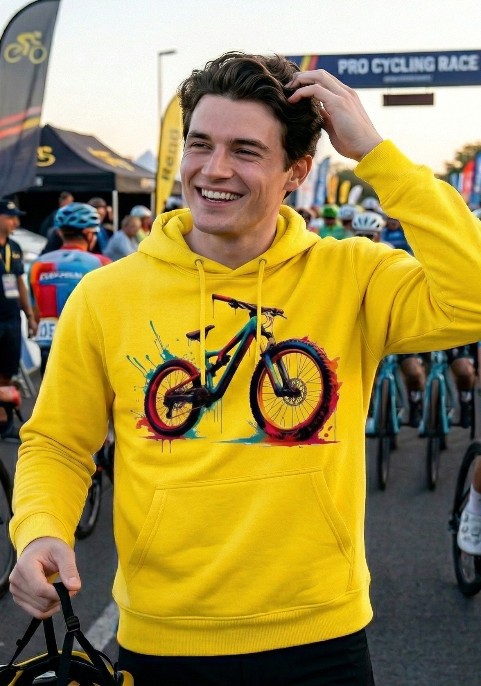 Суитшърт патешко жълто " Цветно колело"