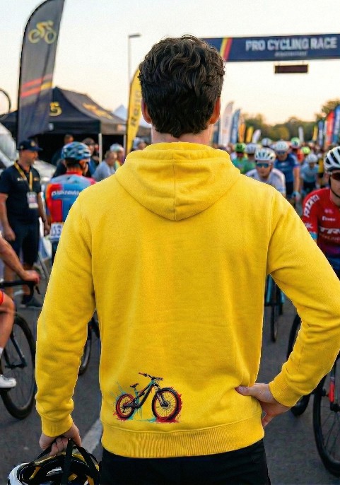 Суитшърт патешко жълто " Цветно колело"