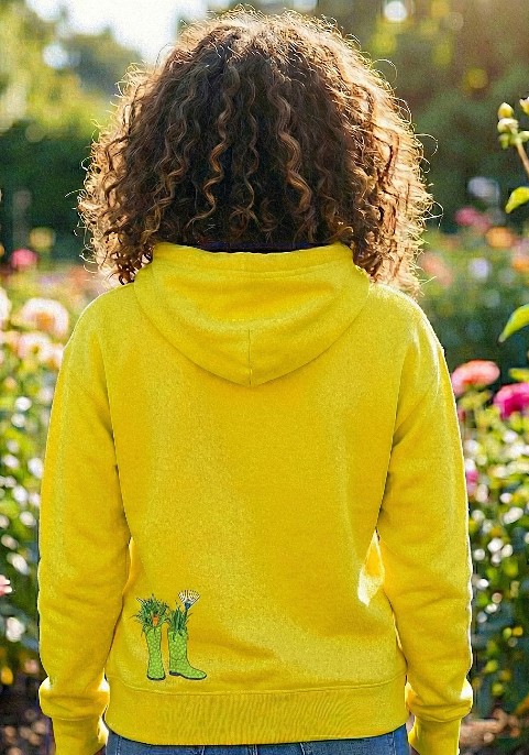 Суитшърт патешко жълто "Зелените ботуши"