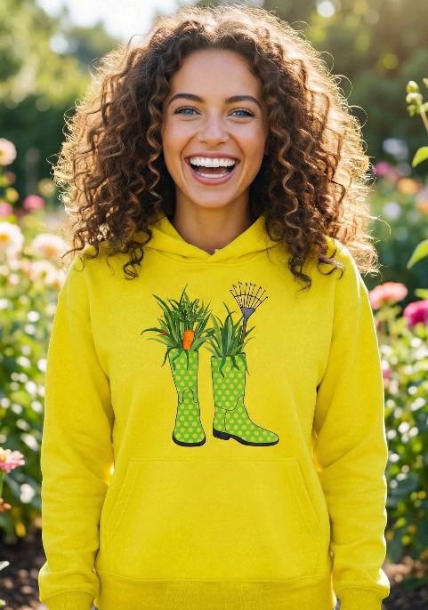 Суитшърт патешко жълто "Зелените ботуши"