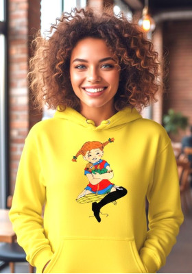 Суитшърт патешко жълто "Пипи"