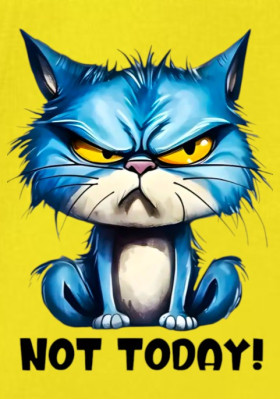 Суитшърт патешко жълто "Не днес"