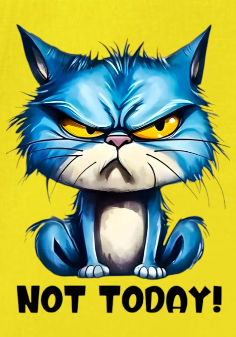 Суитшърт патешко жълто "Не днес"