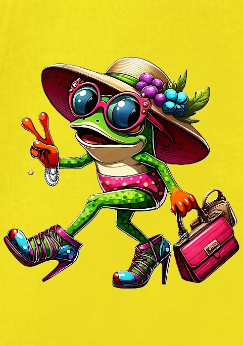 Суитшърт патешко жълто "Фешън жаба"