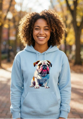 Суитшърт Бяло куче