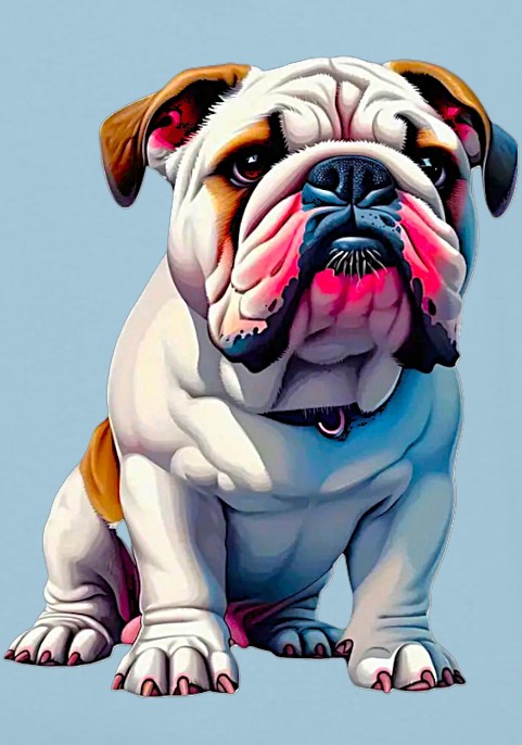 Суитшърт Бяло куче