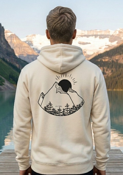 Суитшърт с цип бежав - Слънчева планина