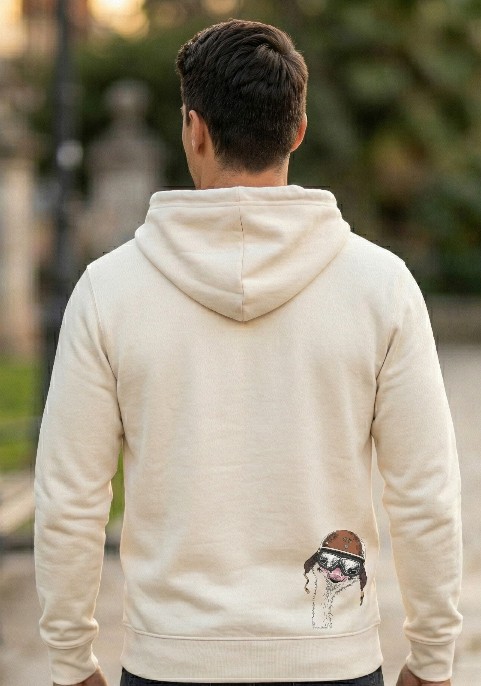 Суитшърт бежав с цип " Щраус"