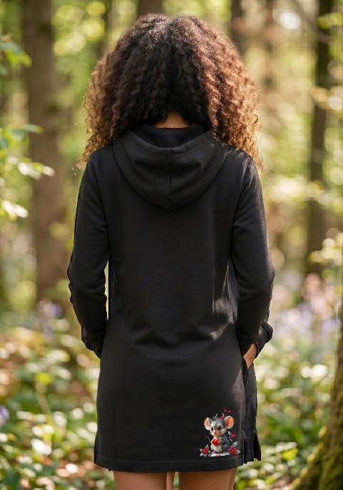 Суитшърт черен с мишка Суитшърт черен с мишка