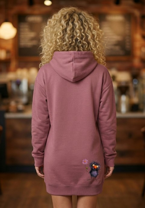 Суитшърт Врана с розово цвете