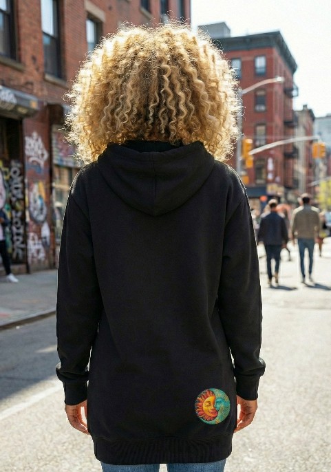 Суитшърт черен " Слънце и Луна"